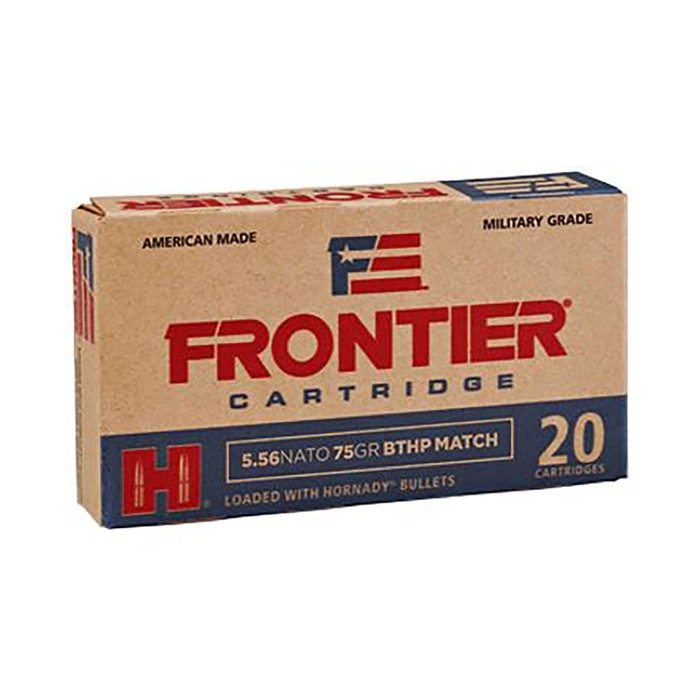 HORNADY - FRONTIER AMMO 5.56MM NATO 75GR BTHP MATCH