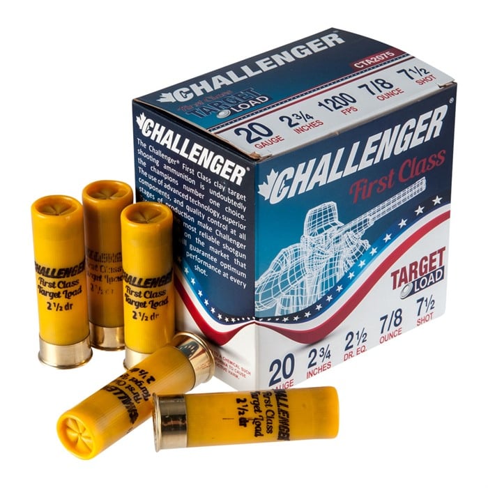 CHALLENGER AMMO - FIRST CLASS TARGET LOAD 20 GAUGE 2-3/4" AMMO