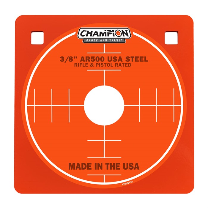 CHAMPION TARGETS - CENTER MASS 3/8" SQUARE AR500 STEEL TARGETS