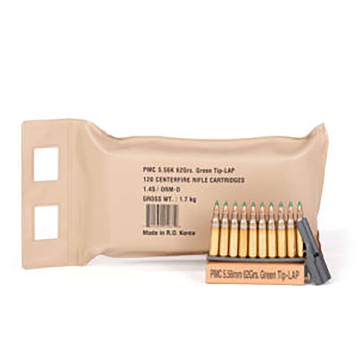 PMC AMMUNITION, INC. - X-TAC 5.56 NATO 62 GRAIN BATTLE PACK RIFLE AMMO