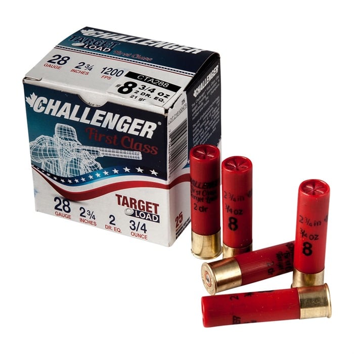 CHALLENGER AMMO - FIRST CLASS TARGET LOAD 28 GAUGE 2-3/4" AMMO