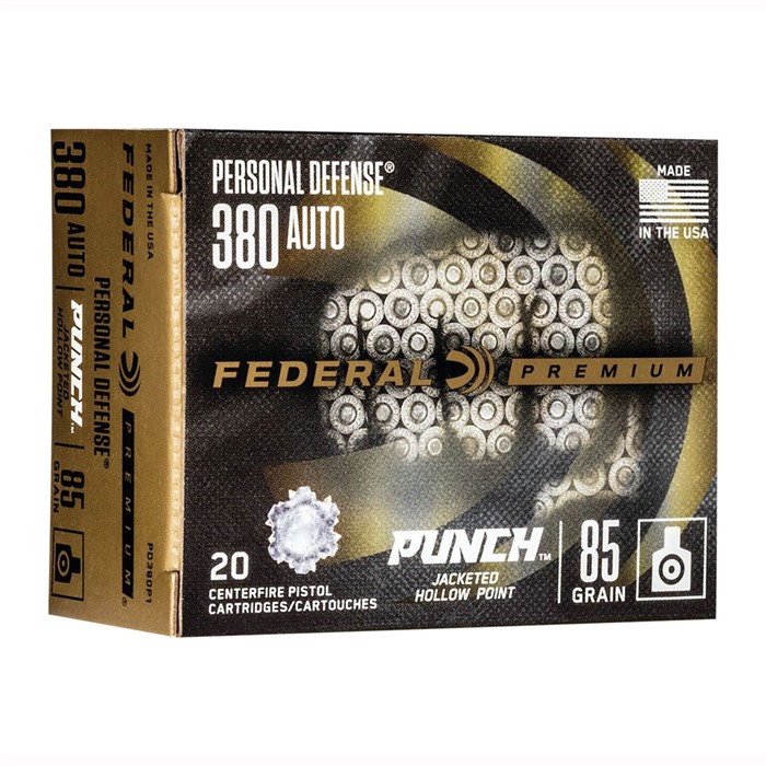 FEDERAL - PERSONAL DEFENSE PUNCH 380 ACP HANDGUN AMMO