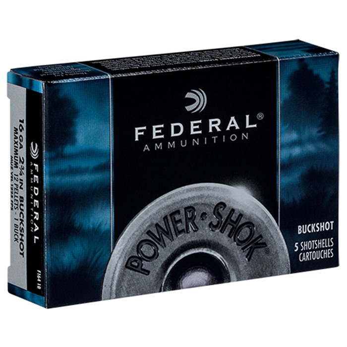 FEDERAL - POWER-SHOK BUCKSHOT 16 GAUGE 2-3/4" AMMO