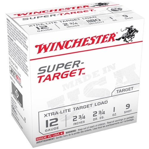 WINCHESTER - Winchester Super Target 12ga 2.75" 1 oz. #9 25/bx