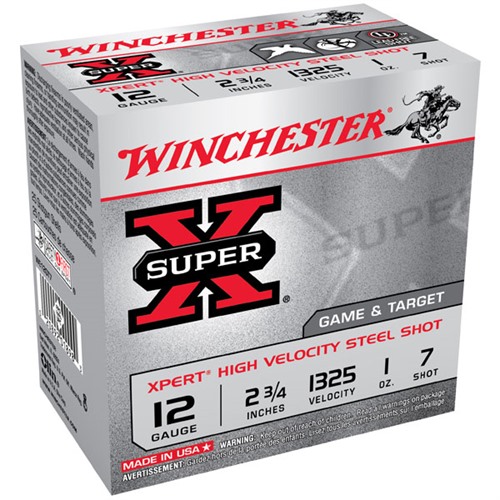 WINCHESTER - WINCHESTER SUPER-X XPERT HV STEEL 12GAUGE 2.75" 1OZ #7 25/BX (25