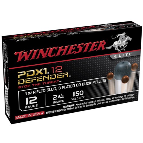 WINCHESTER - Winchester PDX1 Defender 12ga 2.75" 1 oz. Slug, 3 #00 Pellets