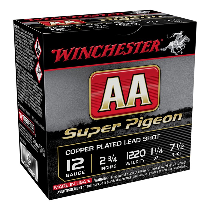 WINCHESTER - AA SUPER-PIGEON 12 GAUGE SHOTGUN AMMO