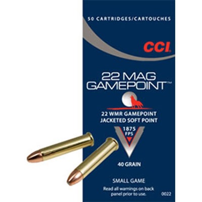 CCI - GAMEPOINT AMMO 22 MAGNUM (WMR) 40GR LEAD GAMEPOINT