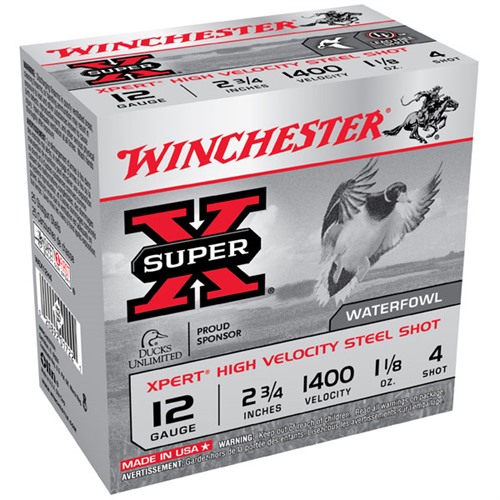 WINCHESTER - Winchester Xpert HV Steel 12ga 2.75" 1-1/8 oz. #4 25/bx
