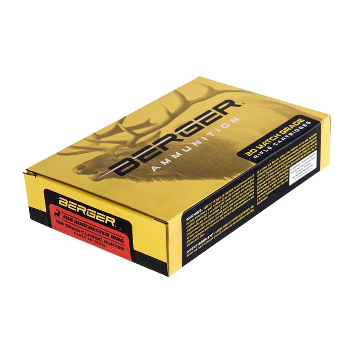 BERGER BULLETS - MATCH GRADE HUNTING 300 WINCHESTER MAGNUM AMMO