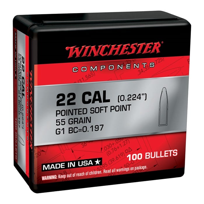WINCHESTER - 22 CALIBER (0.224') BULLETS