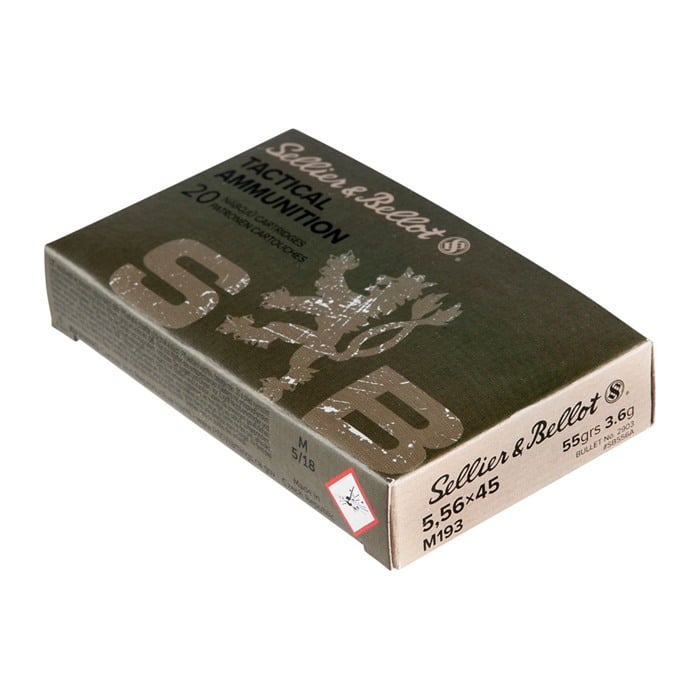 SELLIER & BELLOT - 5.56MM NATO M193 FULL METAL JACKET AMMO