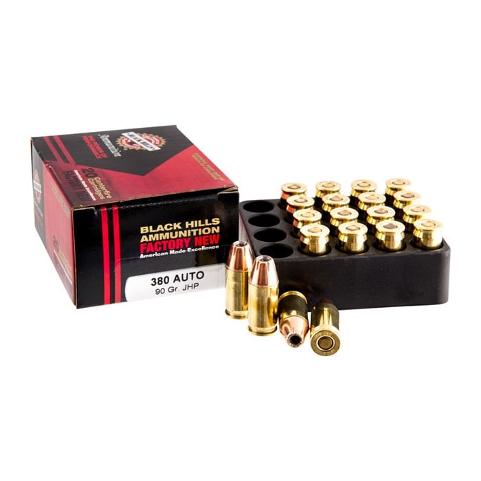 BLACK HILLS AMMUNITION - FACTORY NEW 380 AUTO HANDGUN AMMO