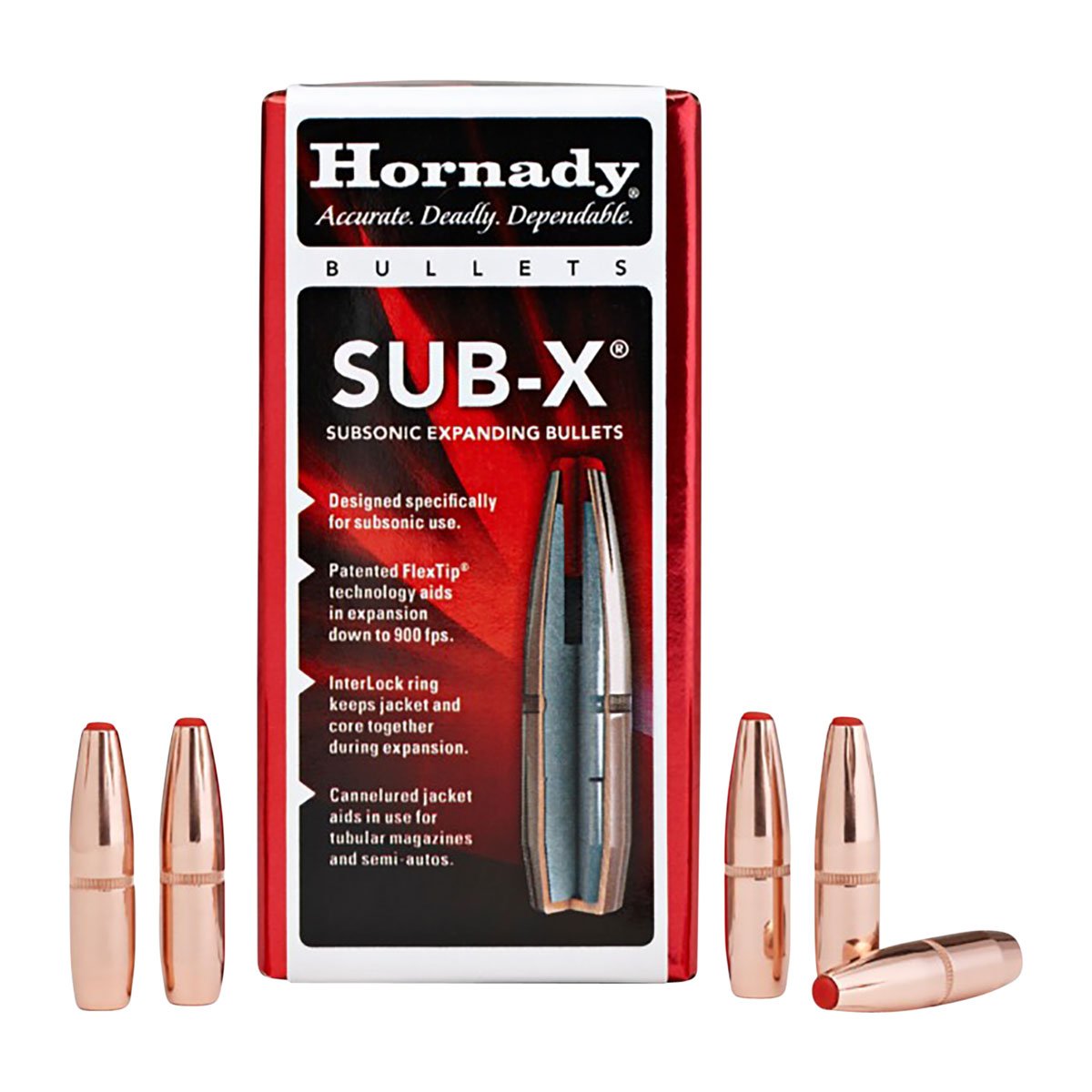 HORNADY - SUB-X® 30 CALIBER (0.308") RIFLE BULLETS