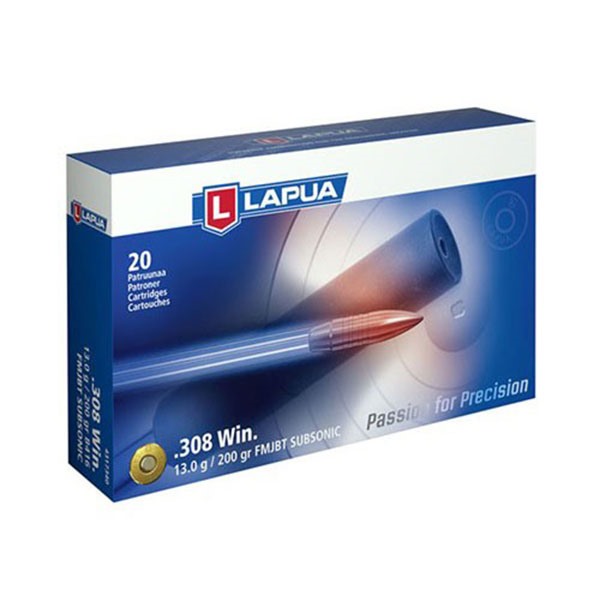 LAPUA - SPORT SHOOTING AMMO 308 WINCHESTER 200GR FMJ-BT