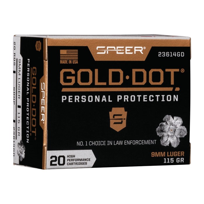 SPEER - GOLD DOT PERSONAL PROTECTION 9MM LUGER AMMO