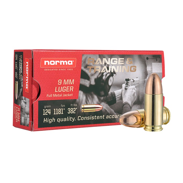 NORMA - 9mm Luger 124gr Full Metal Jacket 50/Box