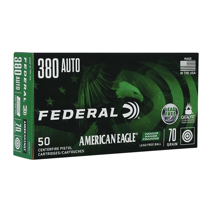 FEDERAL - INDOOR RANGE TRAINING LEAD FREE 380 ACP HANDGUN AMMO