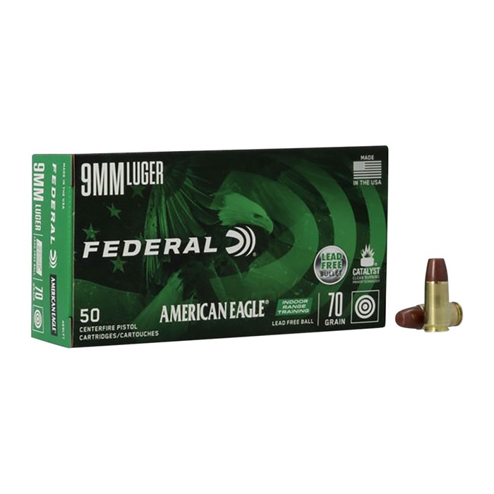 FEDERAL - INDOOR RANGE TRAINING LEAD FREE 9MM LUGER HANDGUN AMMO