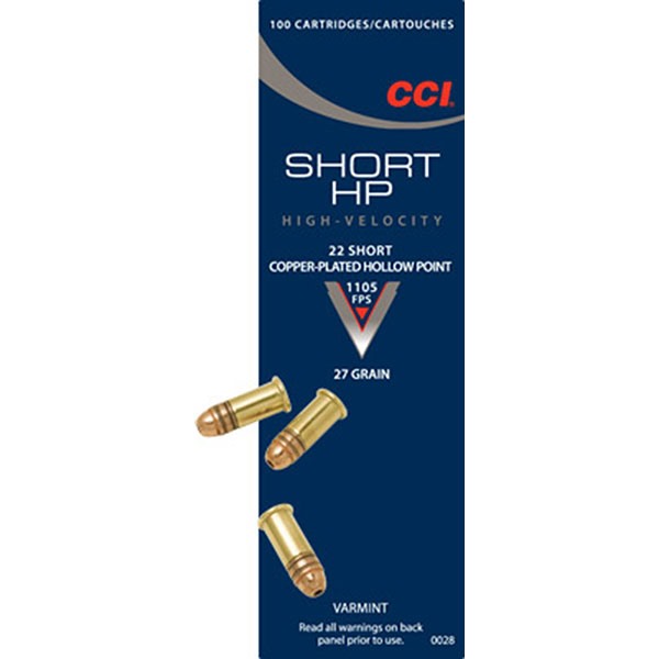 CCI - SHORT HP AMMO 22 SHORT 27GR CPHP