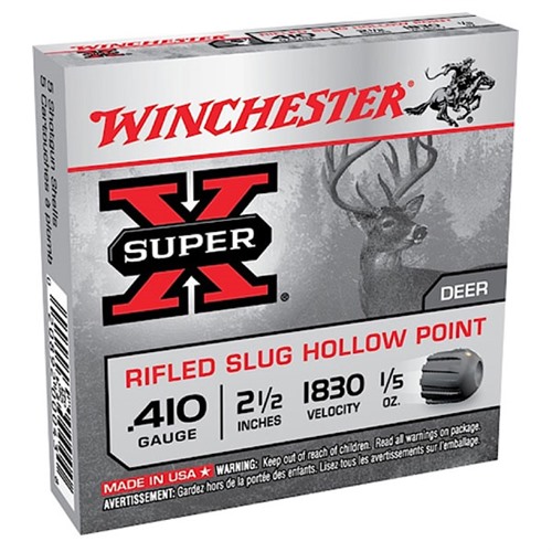 WINCHESTER - Winchester Super X 410 2.5" 1/5 oz Slug 15/bx