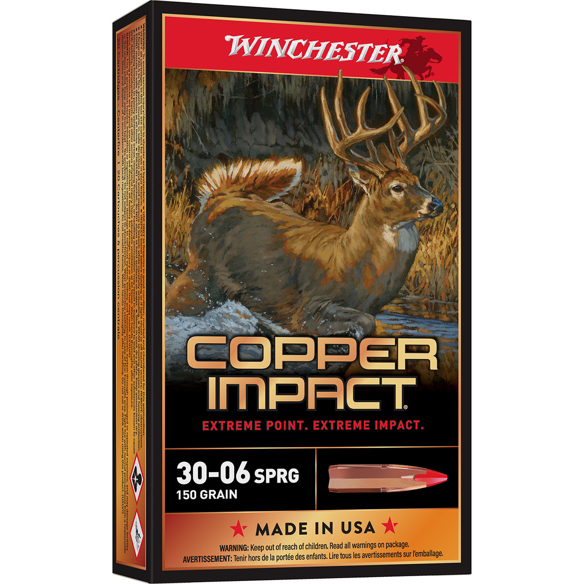 WINCHESTER - COPPER IMPACT 30-06 SPRINGFIELD RIFLE AMMO