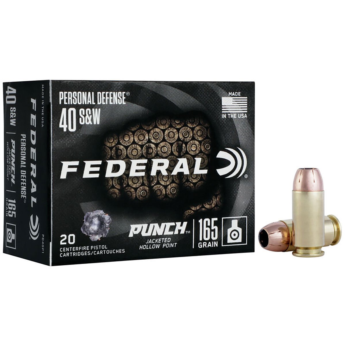 FEDERAL - PERSONAL DEFENSE PUNCH 40 S&W HANDGUN AMMO