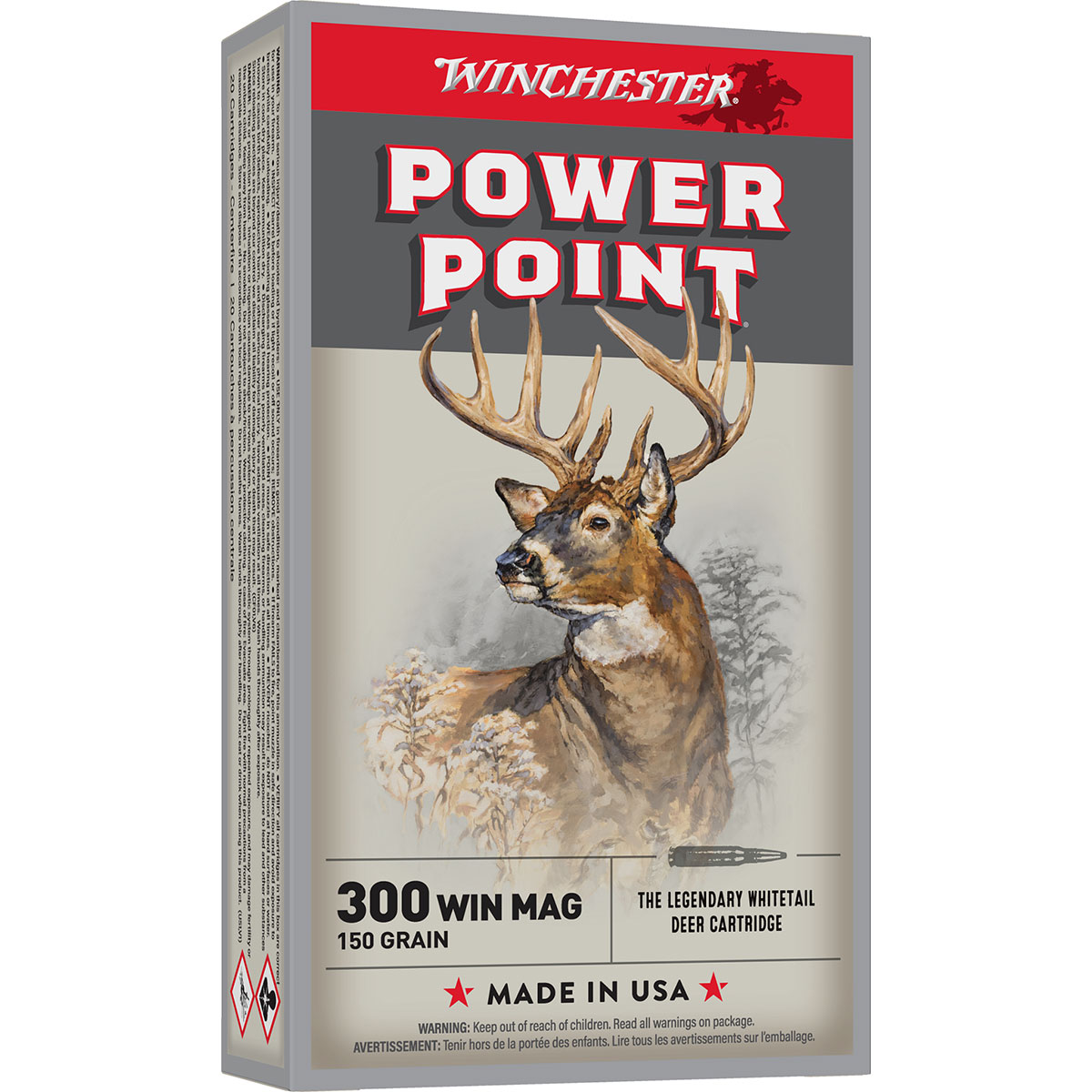 WINCHESTER - POWER POINT 300 WINCHESTER MAGNUM RIFLE AMMO