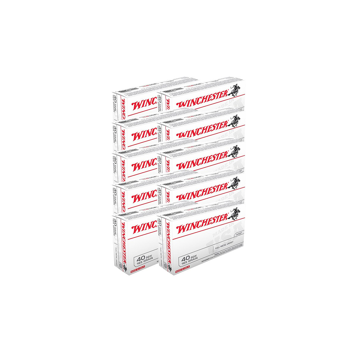 WINCHESTER - USA WHITE BOX 40 S&W HANDGUN AMMO