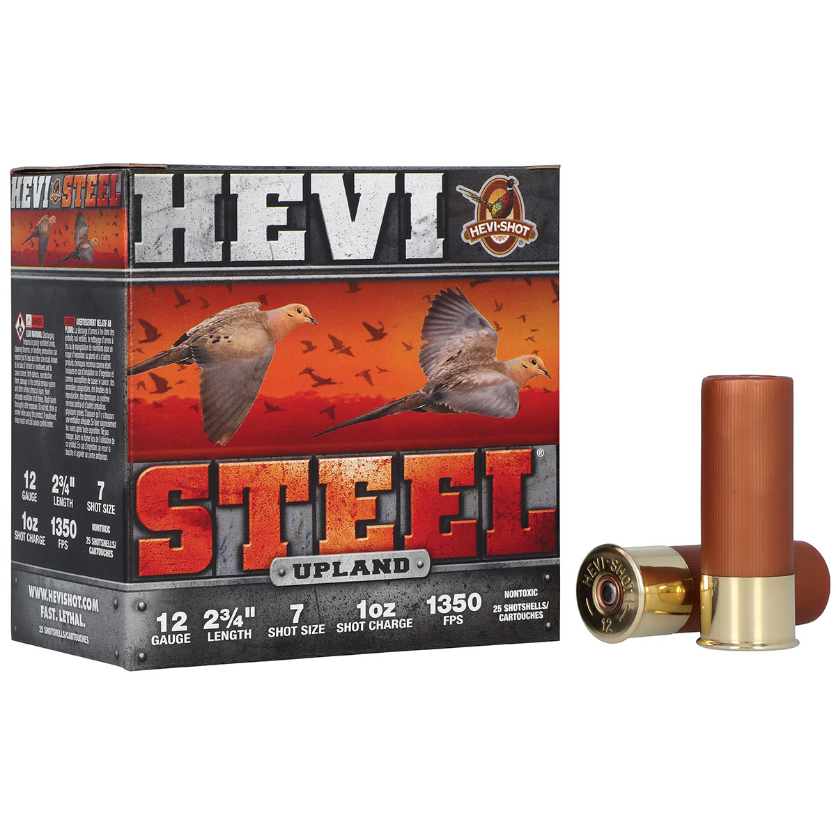 HEVI SHOT - HEVI-STEEL UPLAND 12 GAUGE SHOTGUN AMMO