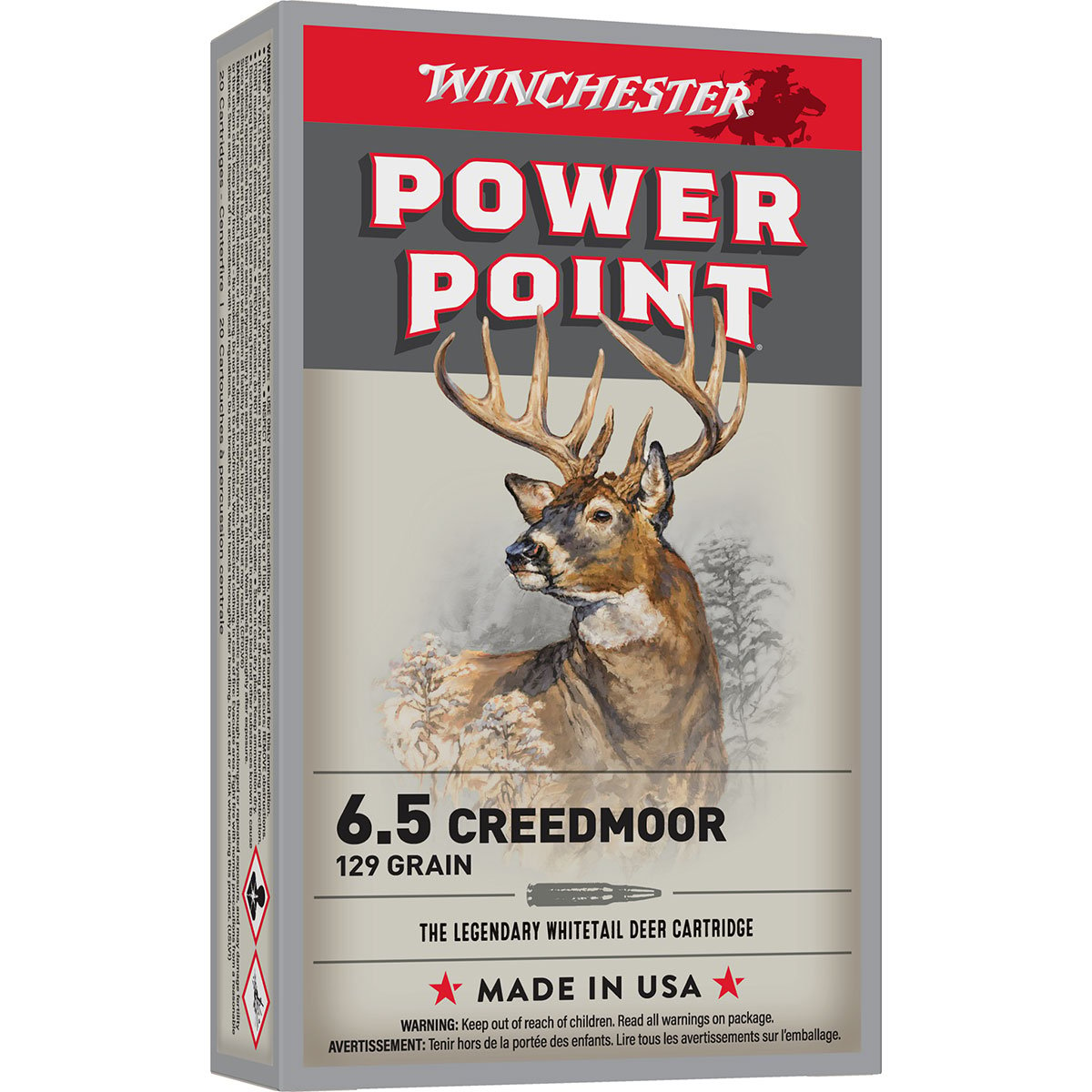 WINCHESTER - POWER POINT 6.5 CREEDMOOR RIFLE AMMO
