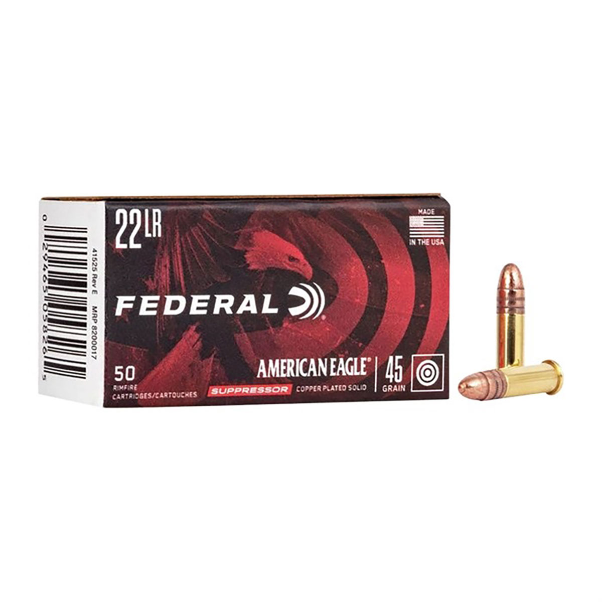 FEDERAL - AMERICAN EAGLE SUPPRESSOR 22 LONG RIFLE RIMFIRE AMMO