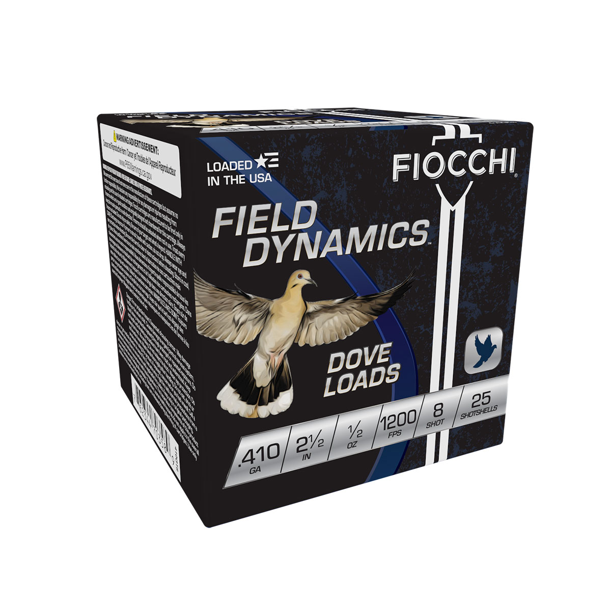 FIOCCHI AMMUNITION - Fiocchi SD Ammo .410 Bore 2-1/2" 1/2oz #8 Shot 25/bx