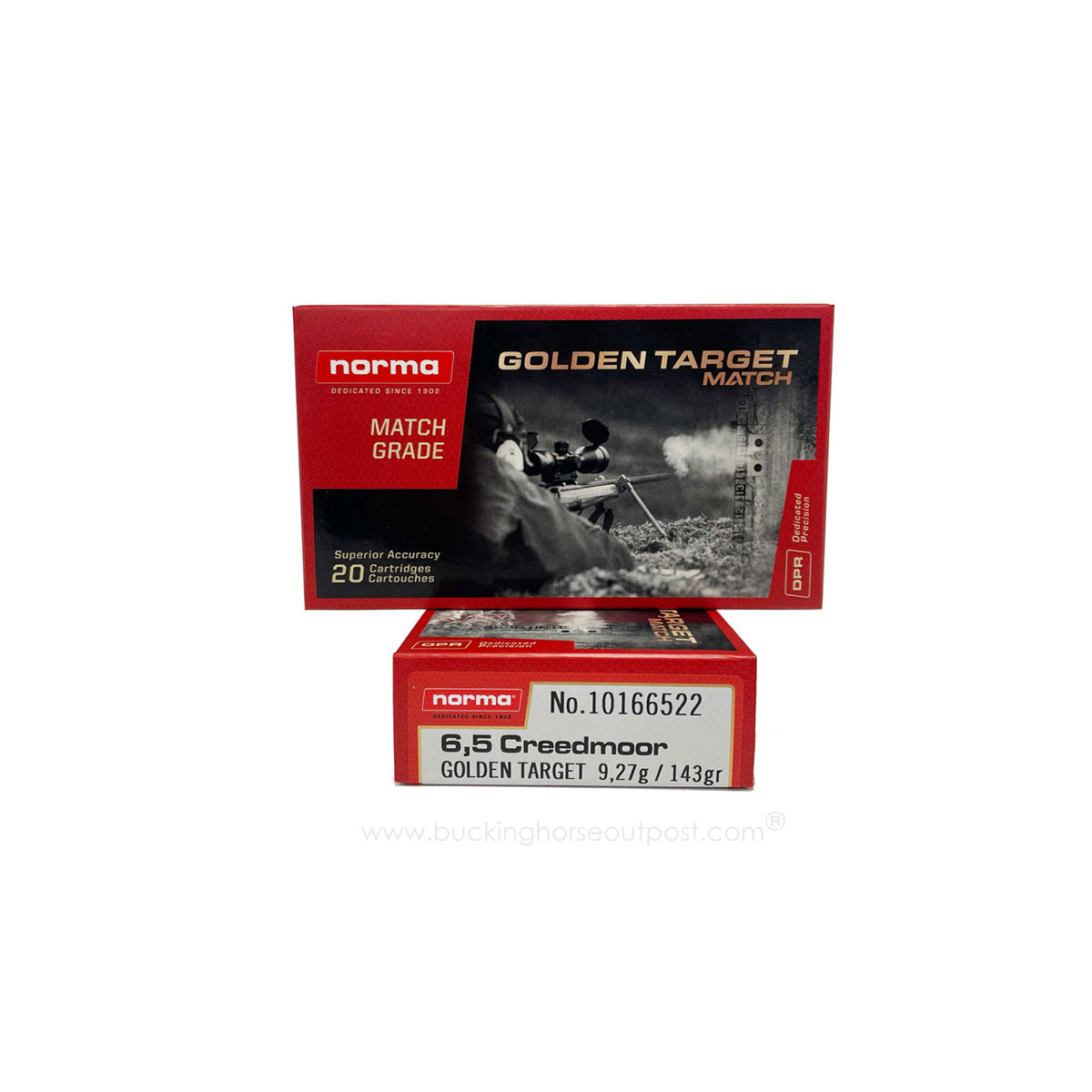 NORMA - MATCH AMMO 6.5 CREEDMOOR 143GR HOLLOW POINT BOAT TAIL