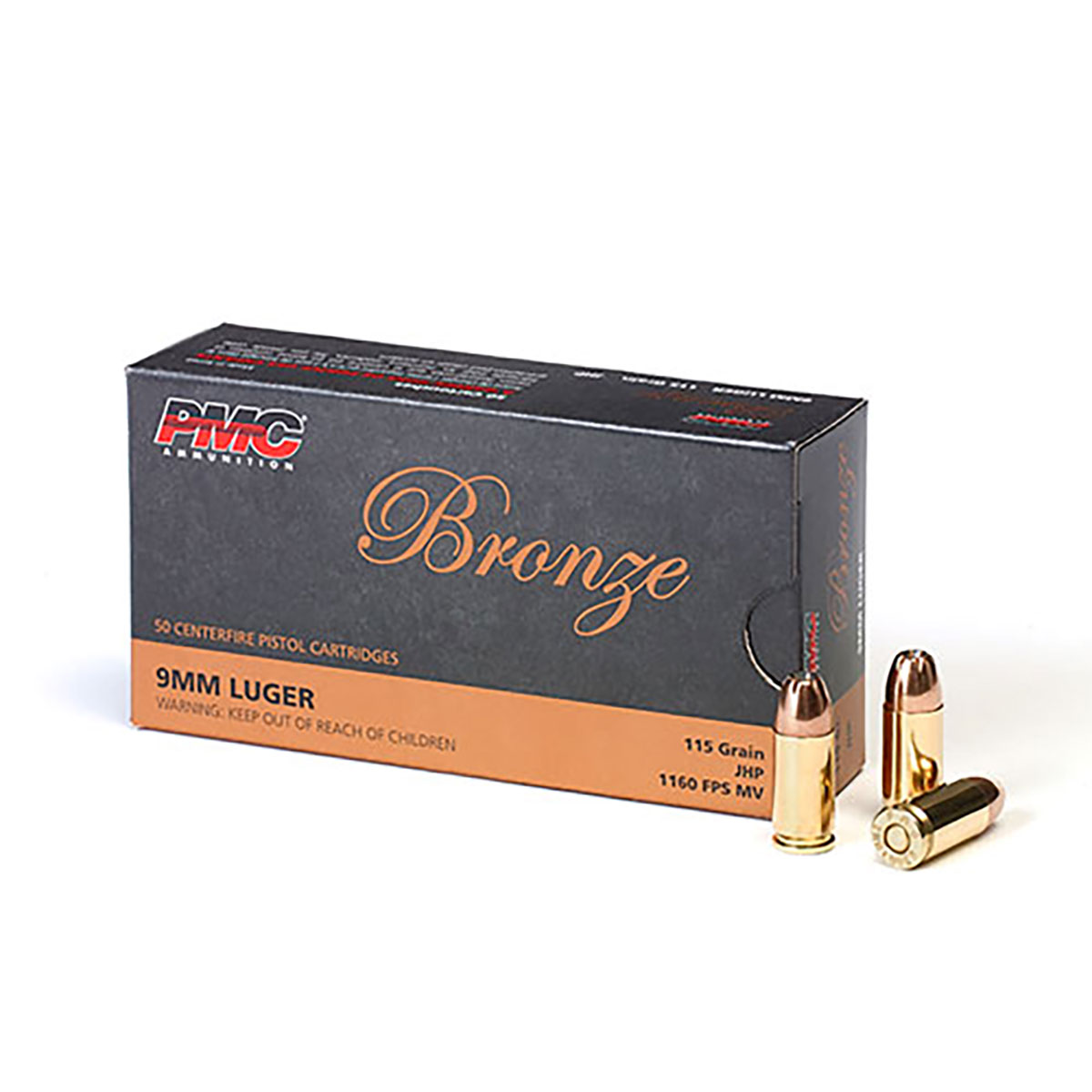 PMC AMMUNITION, INC. - 9MM LUGER 115GR JACKETED HOLLOW POINT 50/BOX