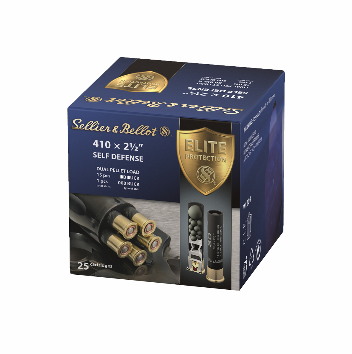 SELLIER & BELLOT - SELF DEFENSE AMMO 410 BORE 2-1/2" #000