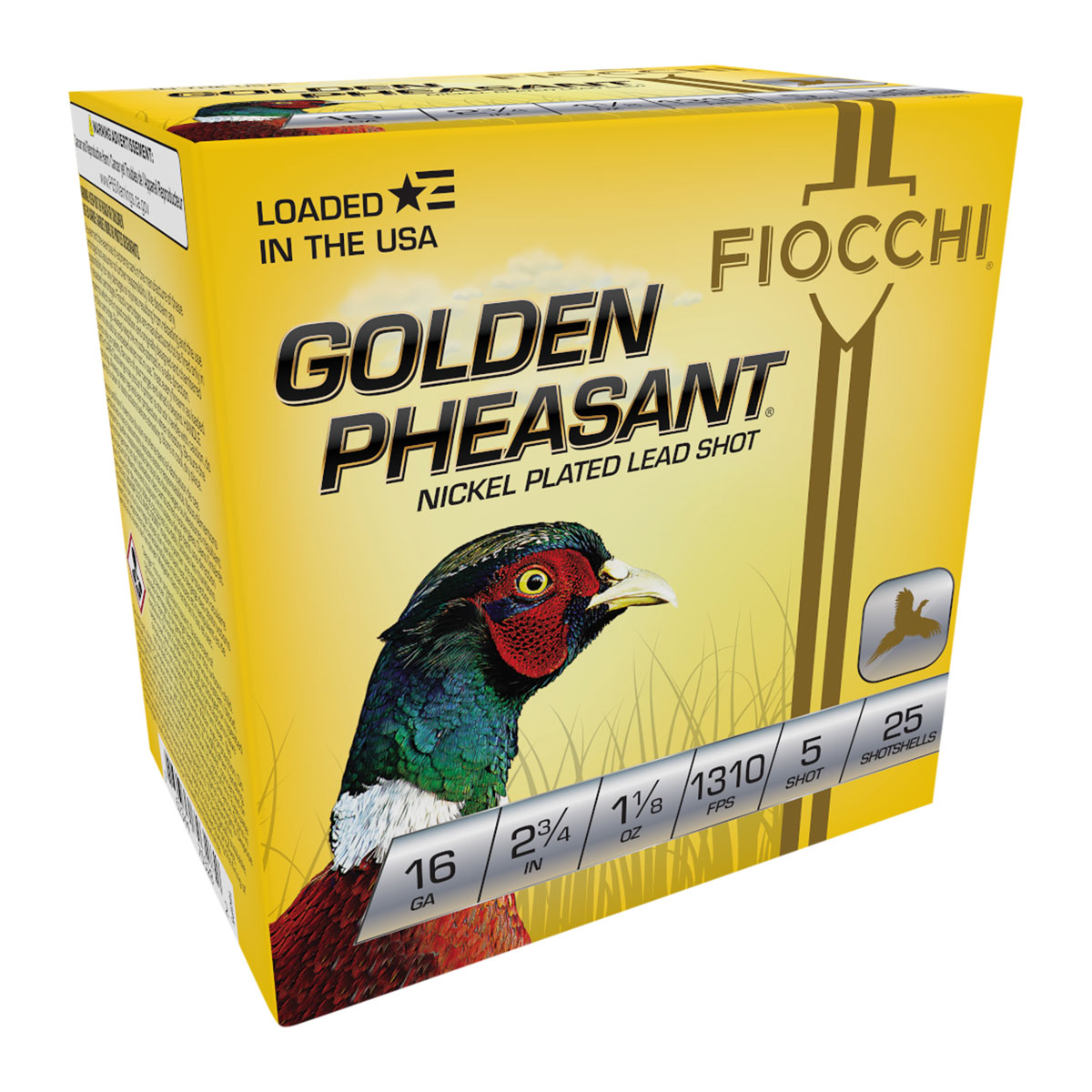 FIOCCHI AMMUNITION - GOLDEN PHEASANT 16 GAUGE 2-3/4" SHOTGUN AMMO