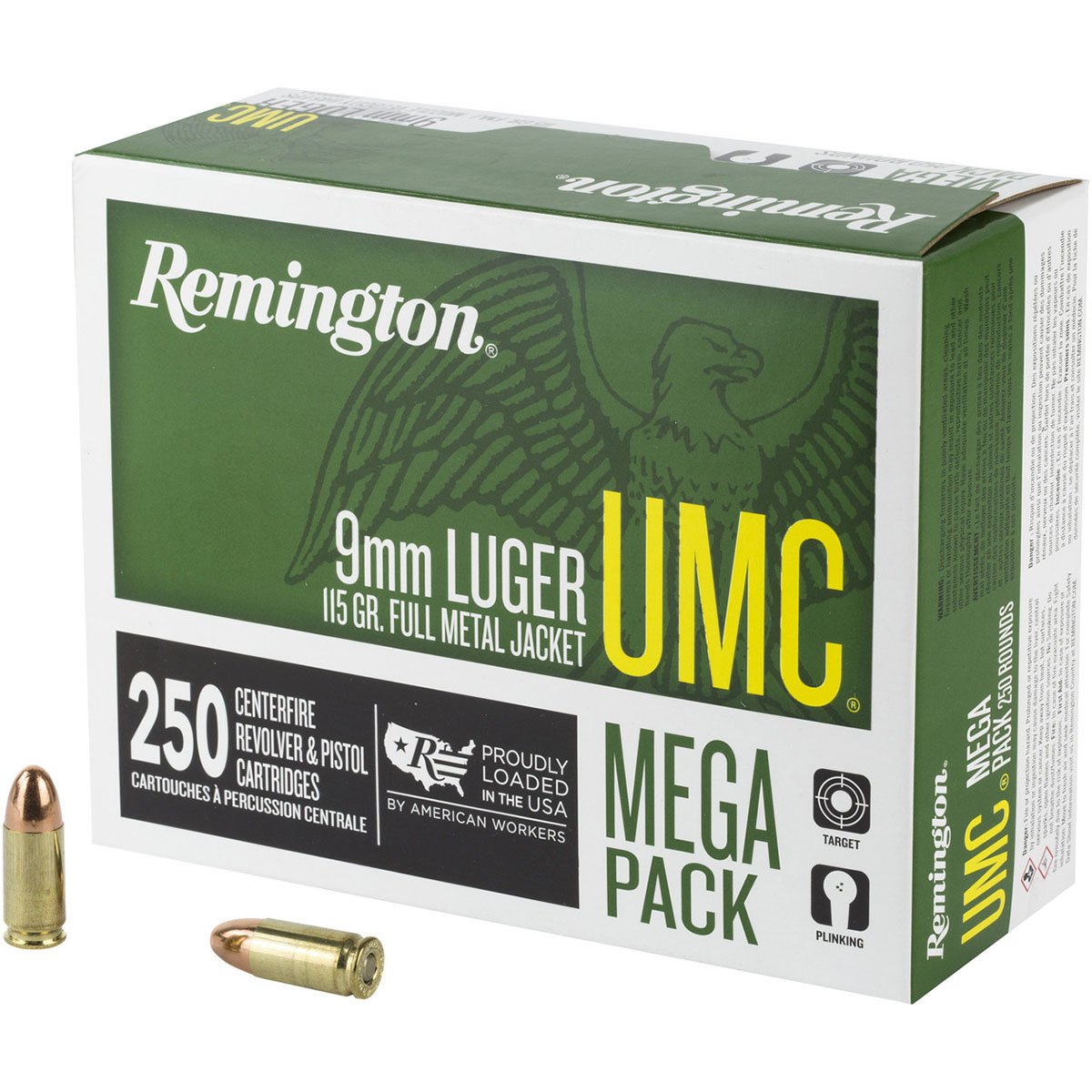 REMINGTON - REMINGTON UMC MEGA PACK 9MM 115GR MC 250/BX