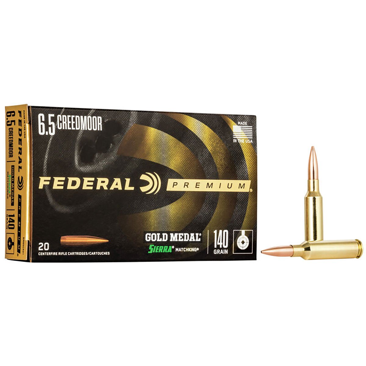 FEDERAL - GOLD MEDAL SIERRA 6.5MM CREEDMORE RIFLE AMMO