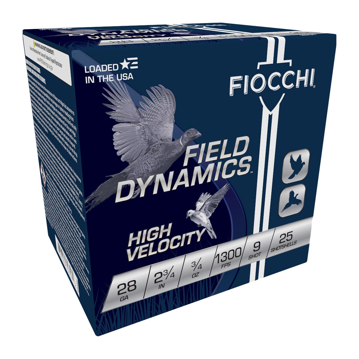 FIOCCHI AMMUNITION - UPLAND GAME HIGH VELOCITY 28 GAUGE 3" SHOTGUN AMMO