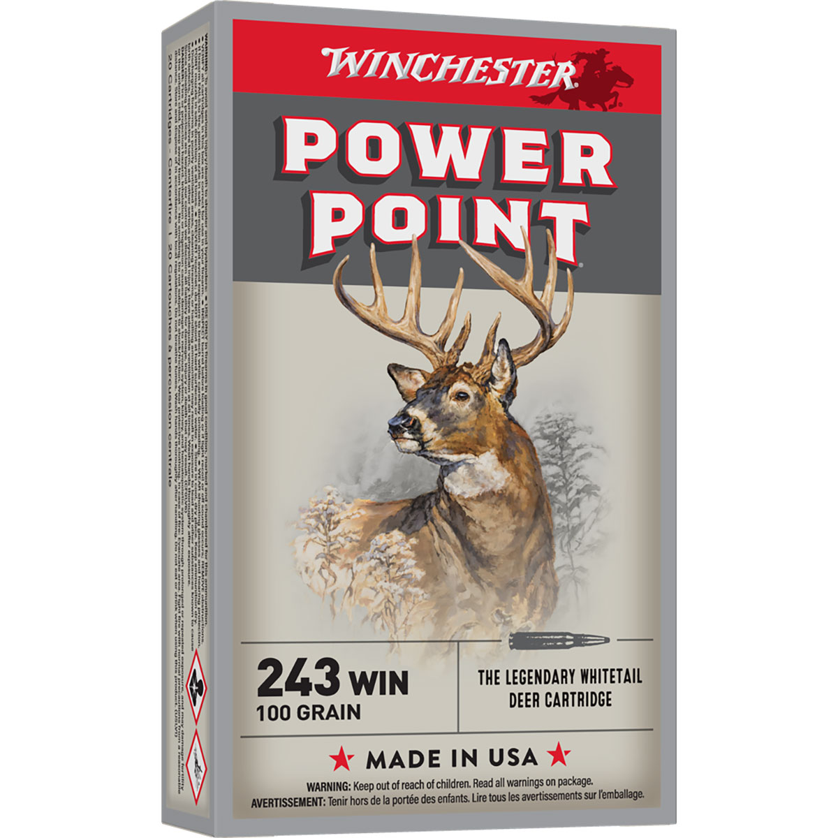 WINCHESTER - POWER POINT 243 WINCHESTER RIFLE AMMO