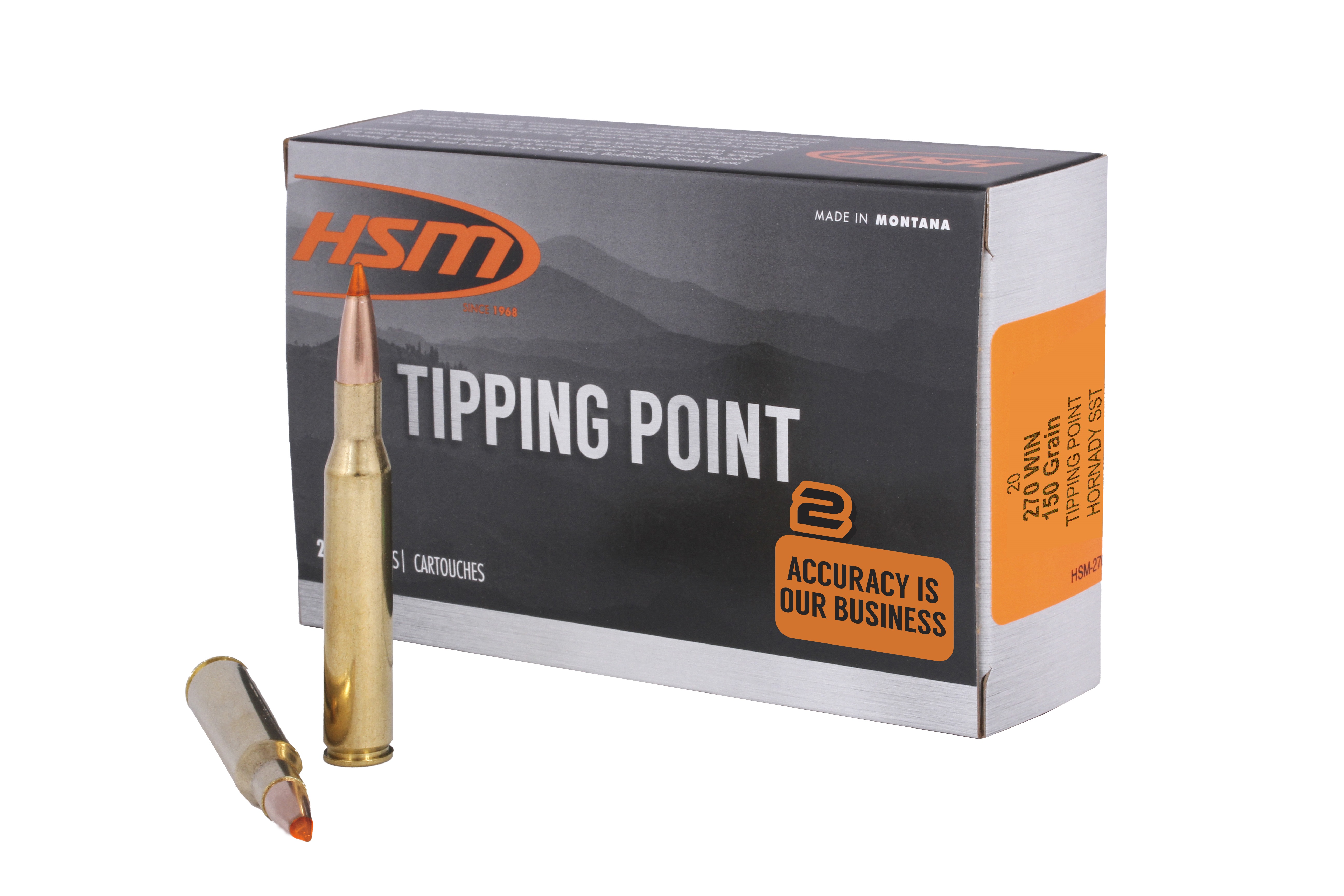HSM AMMUNITION - TIPPING POINT 270 WINCHESTER AMMO