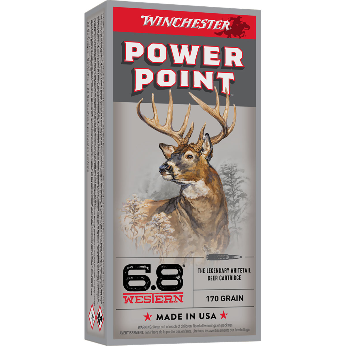 WINCHESTER - POWER POINT 6.8 WESTERN RIFLE AMMO