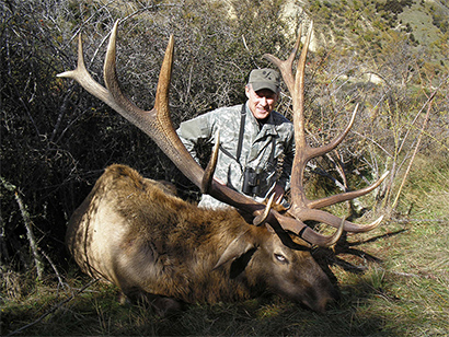 Robert with half of his "two-fer" bucket list bag, a Rocky Mountain Elk.
